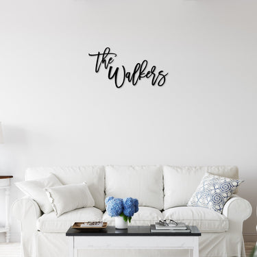 Custom Name Sign | Personalized Last Name Metal Wall Hanging